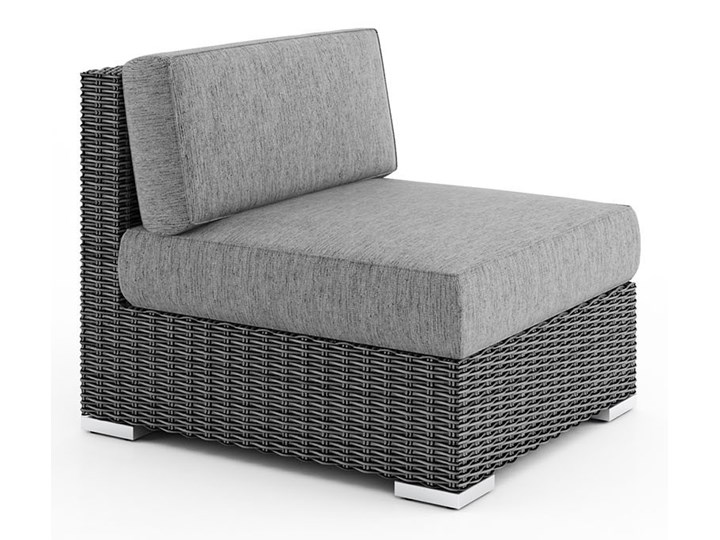 Meble ogrodowe MILANO II royal szare Drewno Stoły z krzesłami Zestawy wypoczynkowe Zestawy modułowe Rattan Aluminium Tworzywo sztuczne Zestawy kawowe Technorattan Stal Zawartość zestawu Stół