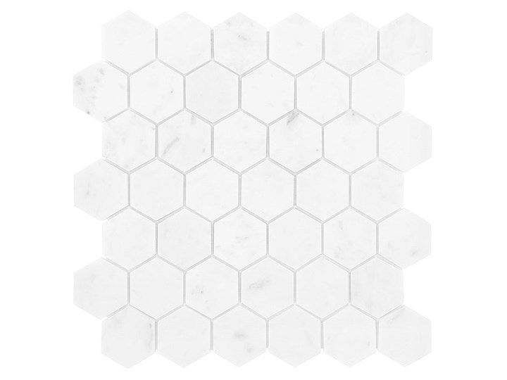 CARRARA WHITE HEXAGON 48 29,8x30,2 Heksagon Wzór Marmur 29,8x30,2 cm Płytki podłogowe Gres Płytka bazowa Płytki ścienne Kategoria Płytki