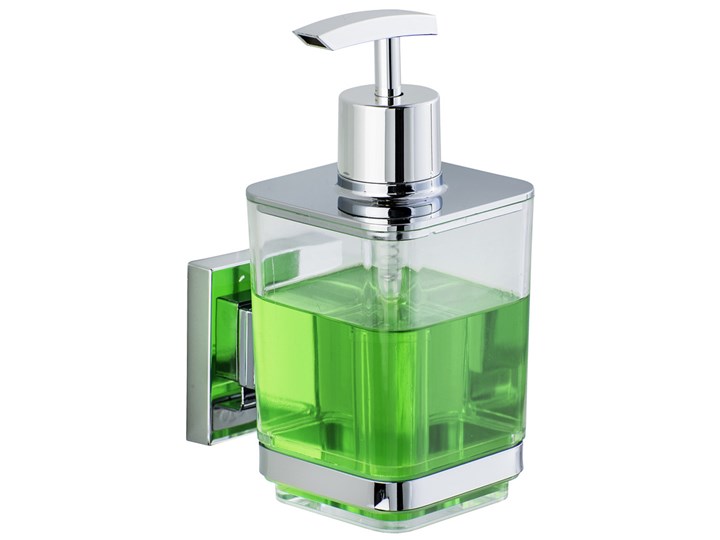 Dozownik do mydła QUADRO,Vacuum-Loc stal nierdzewna - 340 ml, WENKO