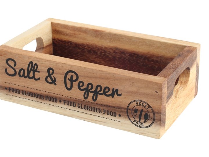 Pojemnik na pieprzniczkę i solniczkę z drewna akacjowego T&G Woodware Glorious