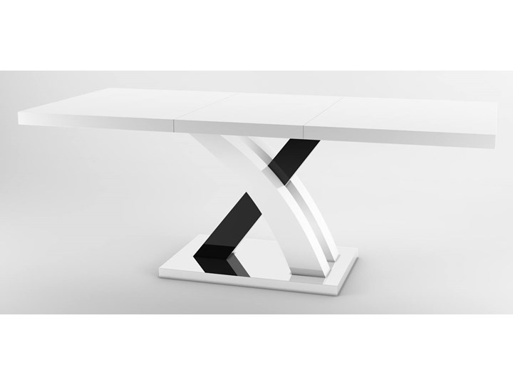 Stół "X" rozkładany 140/180 wysoki połysk Stal Wysokość 75 cm Płyta MDF Kategoria Stoły kuchenne