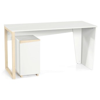 Skandynawskie biurko Faro - białe