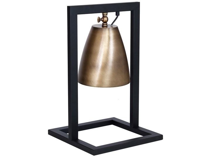 Lampa stołowa SIMA 1xE27/60W/230V Lampa z kloszem Wysokość 30 cm Kolor Czarny Styl Rustykalny