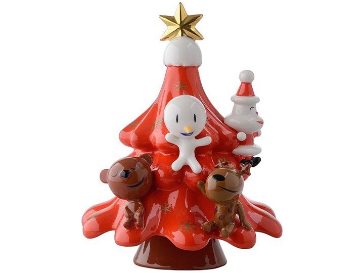Porcelanowa figurka Xmas Friends czerwona