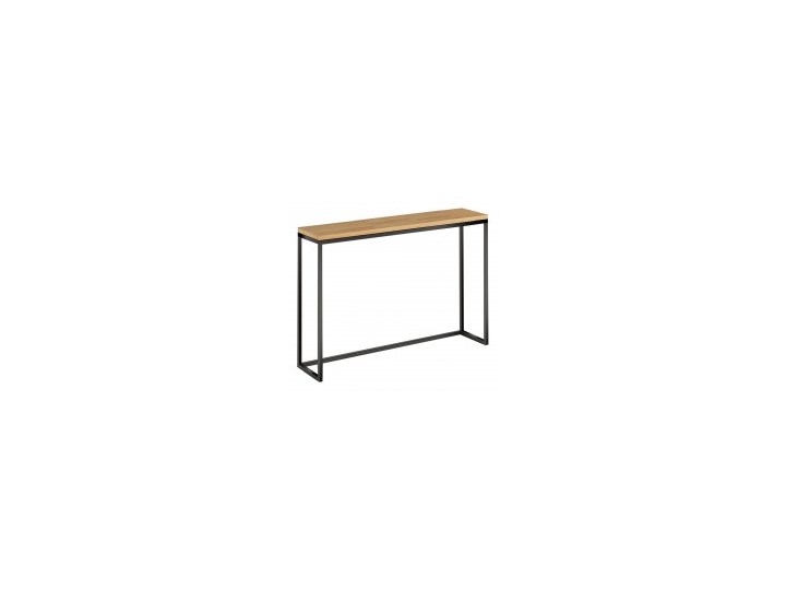 Konsola LILLY na wymiar drewno lite stelaż metalowy czarny Sosna Szerokość 100 cm Pomieszczenie Przedpokój Z samym blatem Z szufladą Wysokość 80 cm Głębokość 30 cm Kategoria Konsole