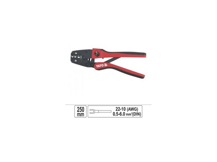 Szczypce 250 Mm Do Zaciskania Konektorów 05 6 Mm2 Yato Yt 2251