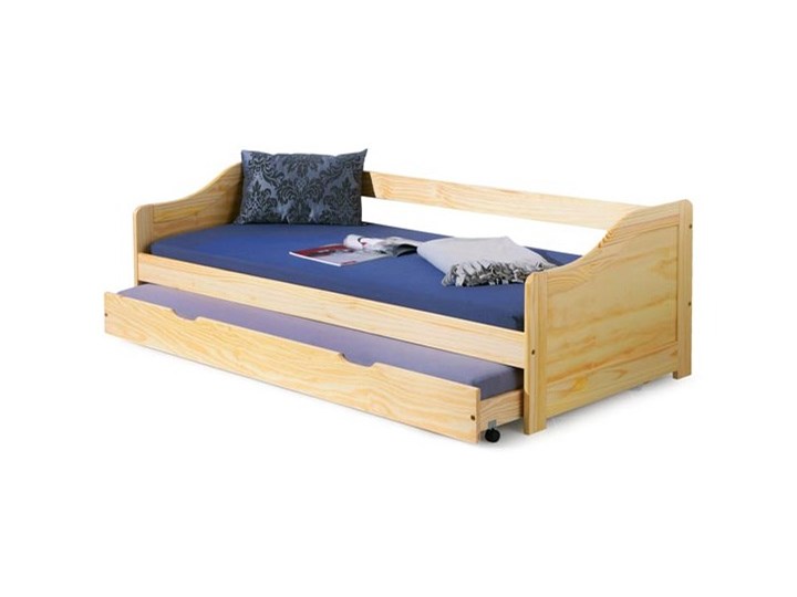 Drewniane łóżko dziecięce z dodatkowym spaniem Laura Drewno Kategoria Łóżka dla dzieci