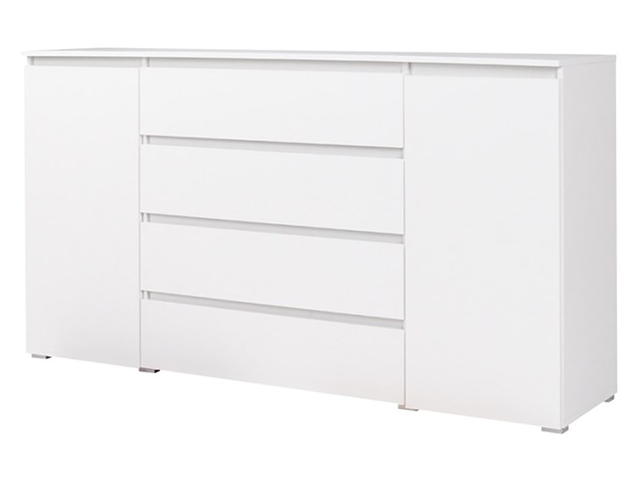 SELSEY Komoda Hellnar dwudrzwiowa z czterema szufladami Szerokość 184 cm Z szafkami i szufladami Wysokość 97 cm Styl Nowoczesny Głębokość 41 cm Drewno Szerokość 192 cm Z szafkami Płyta MDF Pomieszczenie Garderoba