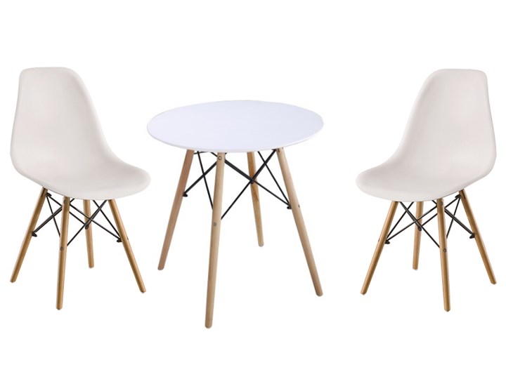 Zestaw stół okrągły Milano Paris 80cm + krzesła Enzo