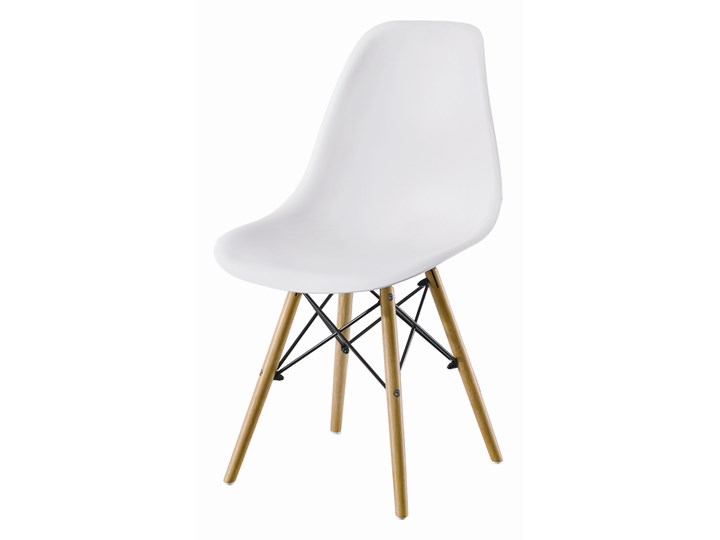 Krzesło Enzo Dsw Paris bukowe nogi białe Szerokość 41 cm Styl Skandynawski Szerokość 46 cm Wysokość 81 cm Głębokość 40 cm Tworzywo sztuczne Głębokość 41 cm Krzesło inspirowane Drewno Metal Styl Nowoczesny