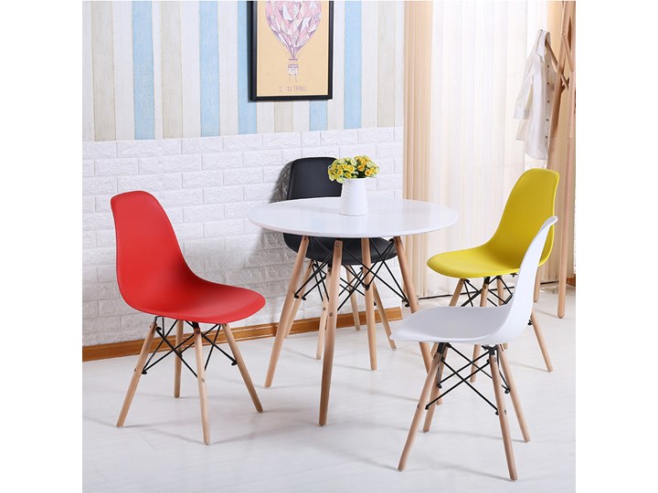 STÓŁ SKANDYNAWSKI OKRĄGŁY WT02 (ART105T) 80CM Styl Nowoczesny Metal Drewno Płyta MDF Kategoria Stoły kuchenne