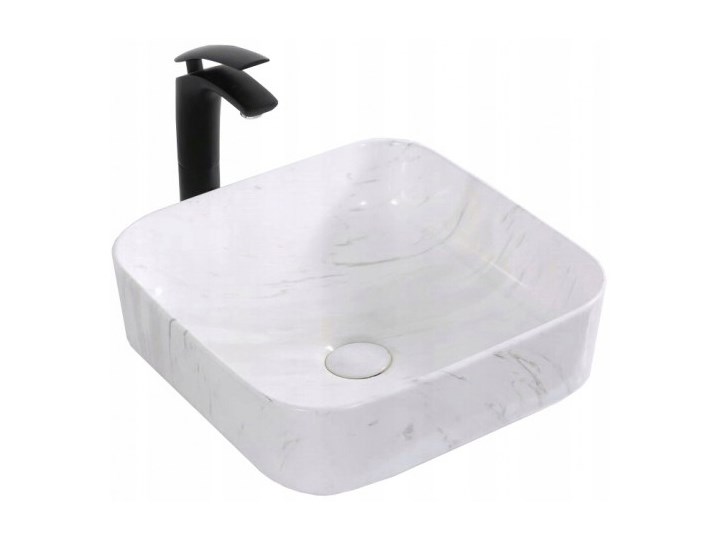 VELDMAN UMYWALKA CERAMICZNA RODO MARMUR Nablatowe Ceramika Szerokość 39 cm Kwadratowe Kategoria Umywalki