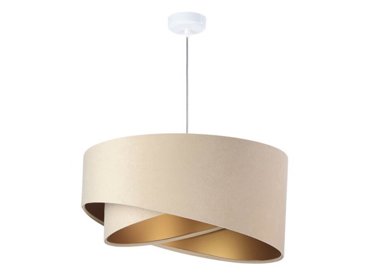 Lampa wisząca Awena beżowa Tkanina Lampa z abażurem Pomieszczenie Kuchnia