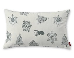 Dekoria Poszewka Kinga na poduszkę prostokątną, srebrno-szare wzory na jasnym tle, 60 × 40 cm, Christmas