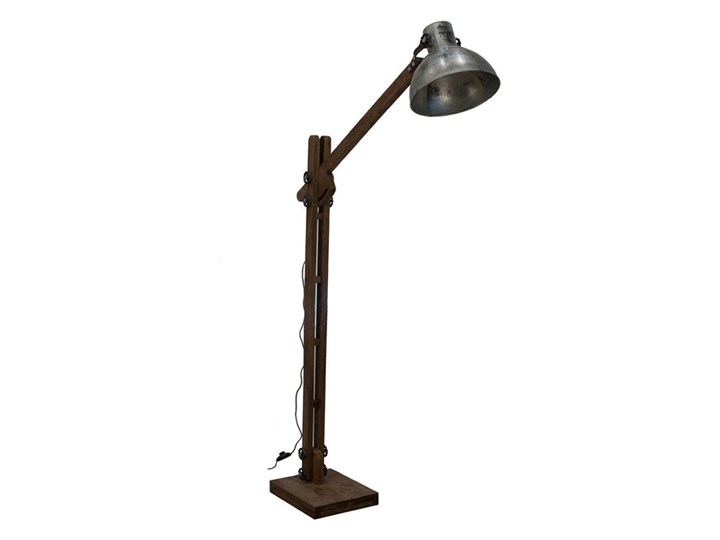 Lampa Podłogowa Stojąca Silver II Lampa do czytania Lampa z regulacją wysokości Drewno Styl Industrialny Metal Kategoria Lampy podłogowe