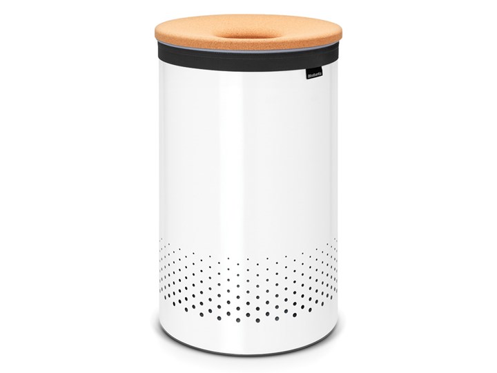 Stalowy kosz na bieliznę do segregacji 60l Brabantia biały kod: 10 44 04 Tworzywo sztuczne Metal Tkanina Kategoria