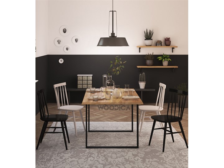 Stół Dębowy Na Metalowych Nogach 13 160x75x90 Stoły Kuchenne