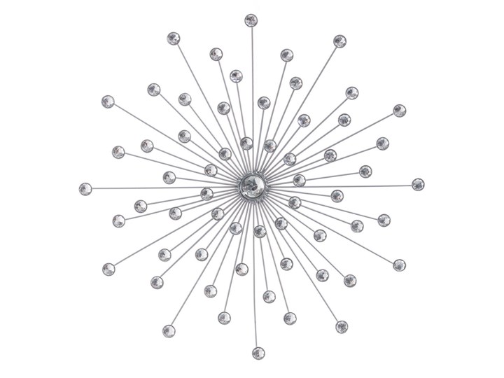 Dekoracja Space silver 48cm, 48×2×48cm Kolor Srebrny