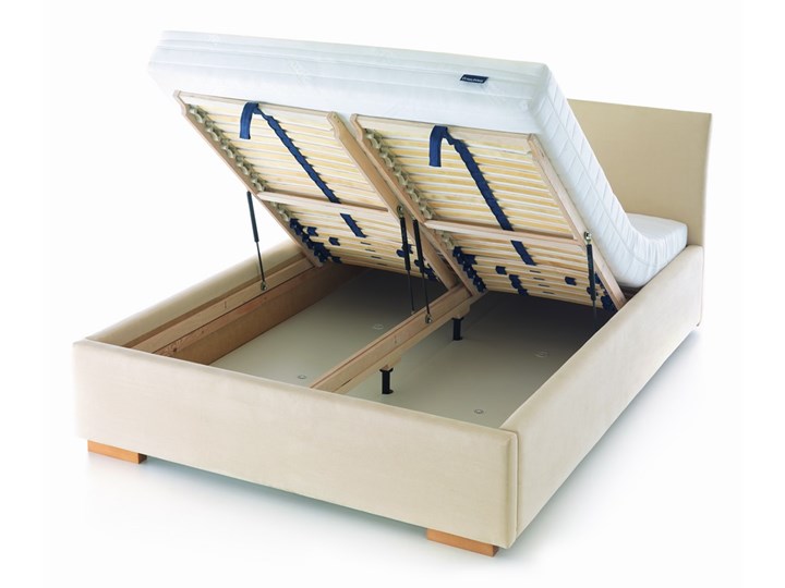 Uganda z pojemnikiem łóżko z drewna bukowego, rozmiar 160x200 Łóżko drewniane Kategoria Łóżka do sypialni