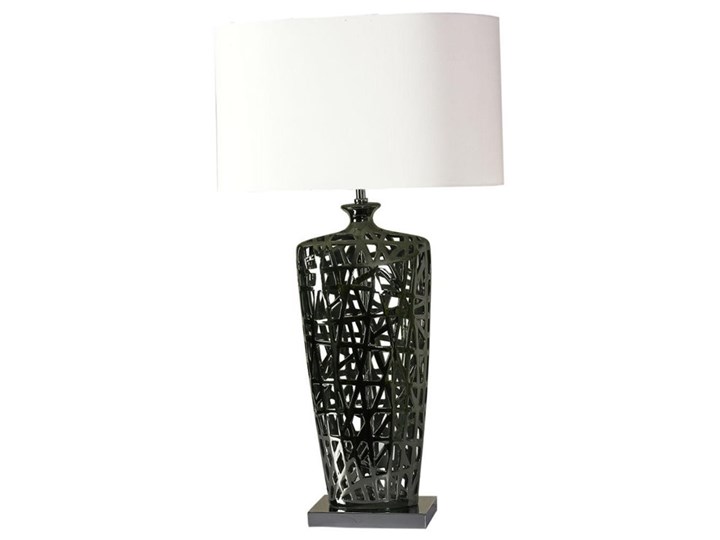 MITAL-Lampa stojąca Metal & Tkanina Wys.82cm