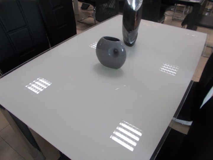 Stół ze szklanym blatem GD-020 Styl Nowoczesny Szkło Metal Rozkładanie