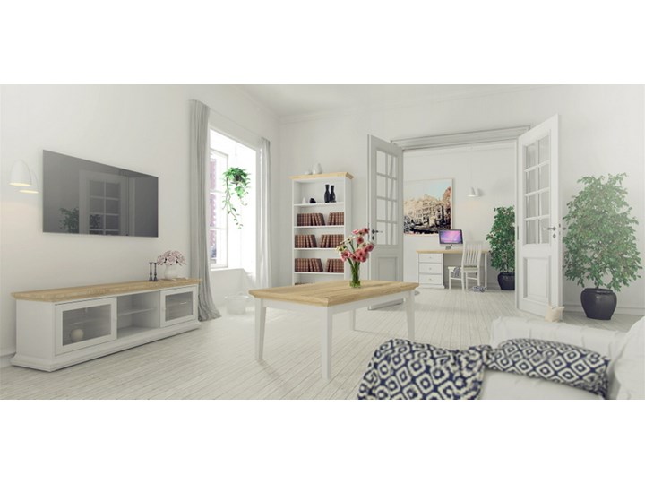 Biurko Paris biały - dąb sonoma Głębokość 61 cm Drewno Głębokość 60 cm Metal Głębokość 62 cm Płyta meblowa Szerokość 130 cm Styl Skandynawski