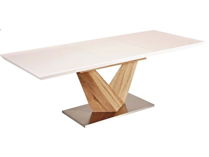Stół rozkładany Alaras 140-200/85 Drewno Płyta MDF Długość 140 cm Szerokość 85 cm Stal Długość 200 cm Styl Nowoczesny