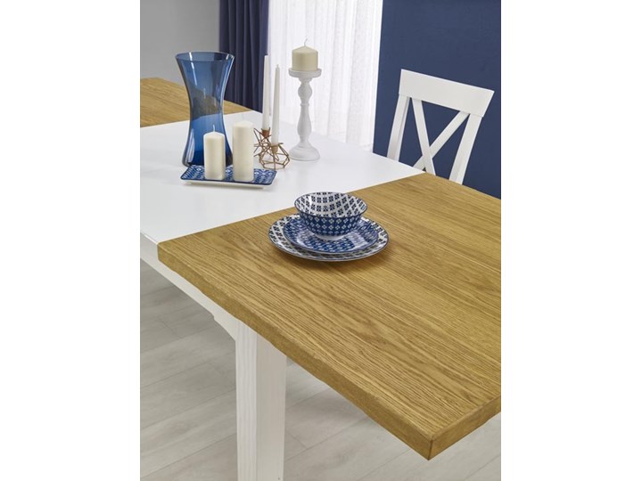 Duży rozkładany stół Leonardo Styl Nowoczesny Drewno Długość 150 cm Długość 90 cm Długość 250 cm Płyta MDF Szerokość 90 cm Długość 160 cm Kategoria Stoły kuchenne