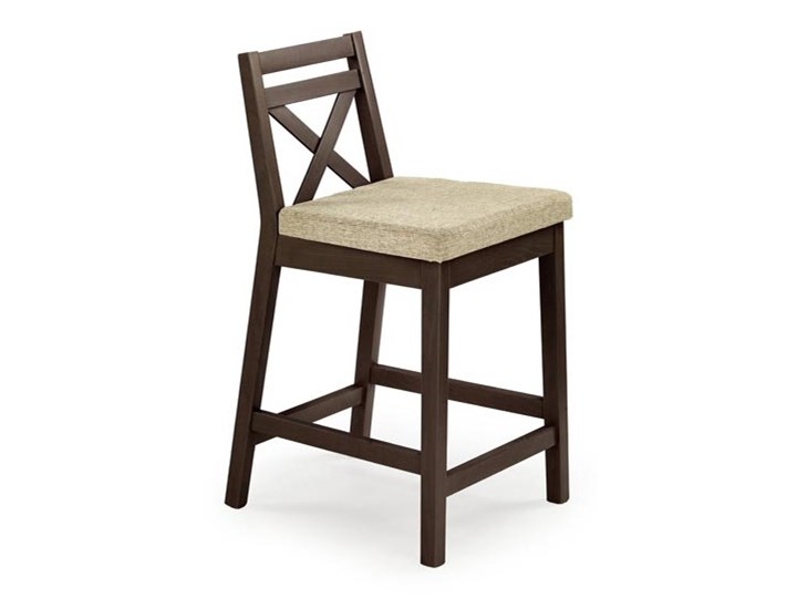 Niskie krzesło barowe w kolorze ciemny orzech Borys Low