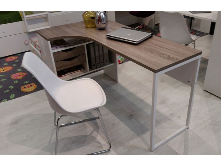 Biurko narożne Function 118 biały/dąb truflowy Pomieszczenie Biuro Płyta MDF Głębokość 81 cm Szerokość 145 cm Kategoria Biurka