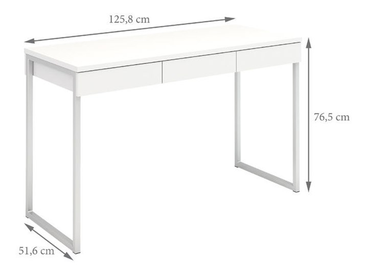 Biurko Function 3s biały Szerokość 126 cm Głębokość 52 cm Kategoria Biurka