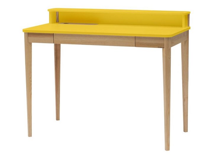 Biurko z szufladą i nadstawką Ashme Drewno Biurko z nadstawką Płyta MDF Głębokość 56 cm Szerokość 110 cm Styl Industrialny
