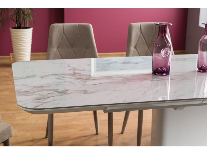 Rozkładany stół do jadalni Cartier Ceramic Ceramika Marmur Wysokość 75 cm Stal Płyta MDF Długość 160 cm Rozkładanie