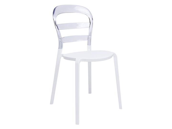 Krzesło do jadalni z tworzywa Carmen Szerokość 42 cm Kolor Biały Tradycyjne Wysokość 85 cm Głębokość 50 cm Kategoria Krzesła kuchenne
