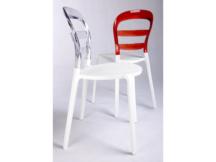 Krzesło do jadalni z tworzywa Carmen Głębokość 50 cm Tradycyjne Szerokość 42 cm Wysokość 85 cm Kolor Czerwony Styl Nowoczesny