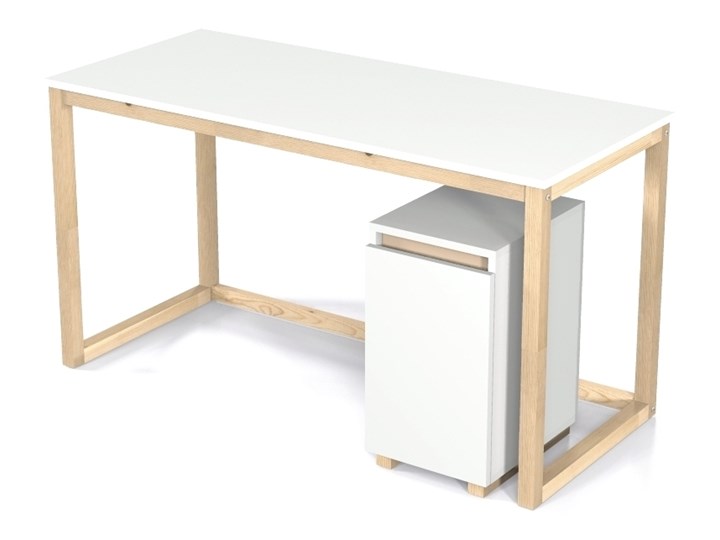Nowoczesne biurko DES3 w stylu skandynawskim Sosna Szerokość 100 cm Drewno Głębokość 66 cm Styl Nowoczesny