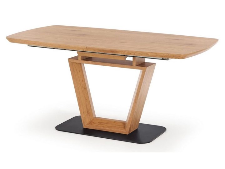 Rozkładany stół na jednej nodze Blacky Stal Długość 160 cm  Drewno Szerokość 90 cm Płyta MDF Długość 220 cm Kolor Czarny