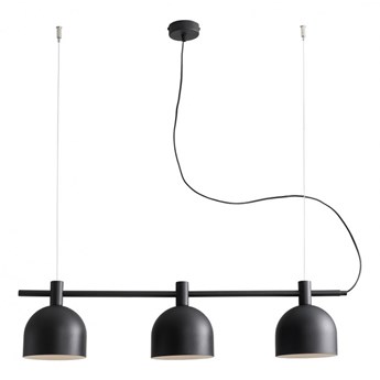 BERYL lampa wisząca 3 x 60W E27 sufitowa nowoczesna skandynawska czarna metalowa belka nad stół żyrandol ALDEX 976E1