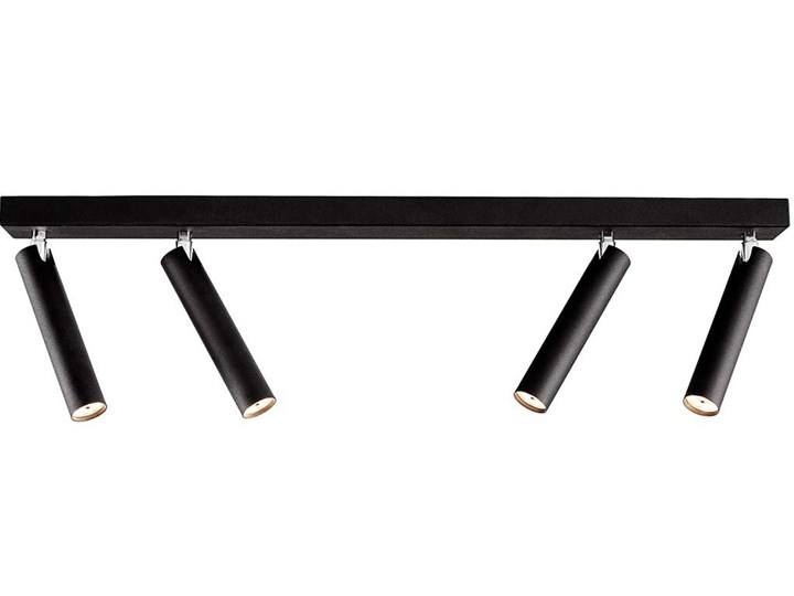 Lampa nowoczesna czarna poczwórna Roll 17x60 cm