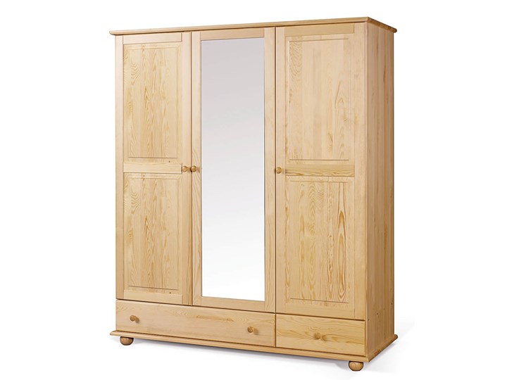 Szafa 150 Classic z lustrem Drewniana Wysokość 180 cm Drewno Szerokość 152 cm Głębokość 60 cm Wysokość 181 cm Pomieszczenie Sypialnia Lustro