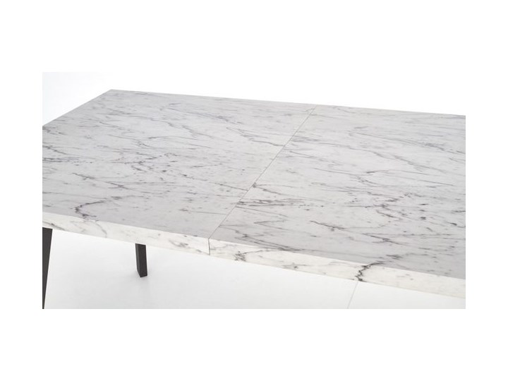 Stół rozkładany z blatem imitującym marmur Dallas Metal Płyta MDF Długość 220 cm Szerokość 90 cm Płyta MDF Długość 160 cm Metal Rozkładanie Rozkładane