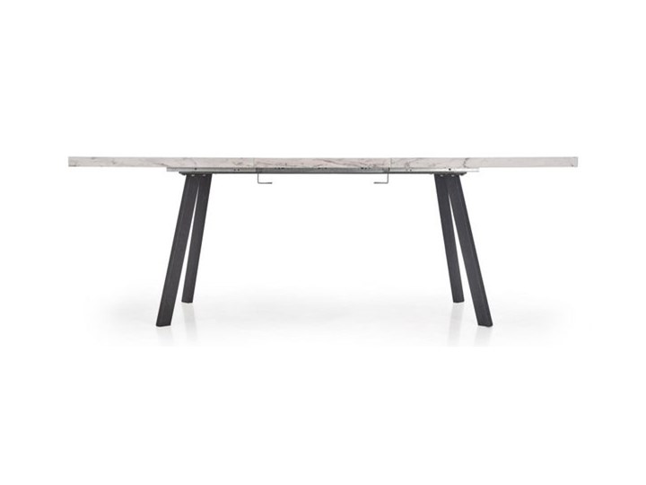 Stół rozkładany z blatem imitującym marmur Dallas Metal Płyta MDF Długość 220 cm Szerokość 90 cm Płyta MDF Długość 160 cm Metal Rozkładanie Rozkładane