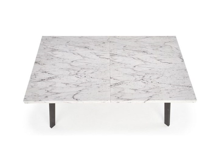 Stół rozkładany z blatem imitującym marmur Dallas Metal Płyta MDF Długość 220 cm Szerokość 90 cm Płyta MDF Długość 160 cm Metal Rozkładanie Rozkładane