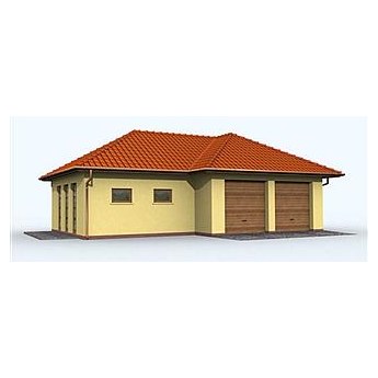 G72 garaż dwustanowiskowy z pomieszczeniami rekreacyjnymi i sauną