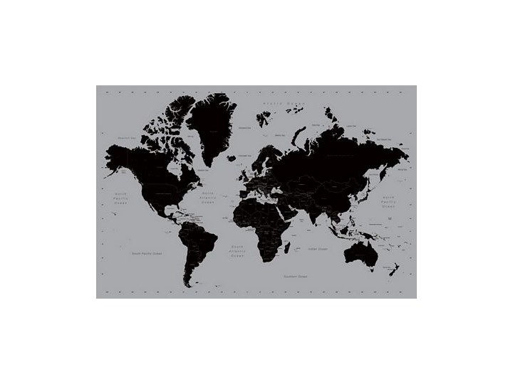 Współczesna Mapa Świata - Podział Polityczny - plakat