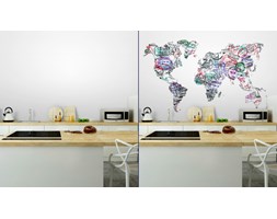 Fototapeta Mapa Świata Znaczki Paszport Samodzielnie