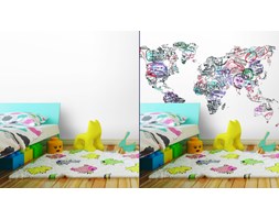 Fototapeta Mapa Świata Znaczki Paszport Samodzielnie