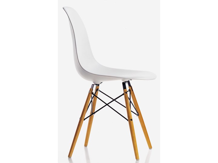 NOWOCZESNE KRZESŁO EAMES DSW BIAŁE EM01 Tworzywo sztuczne Drewno Metal Kategoria Krzesła kuchenne