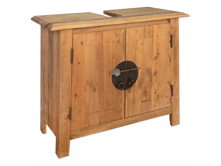 vidaXL Szafka łazienkowa pod umywalkę, drewno sosnowe, 70x32x63 cm Stojące Szerokość 70 cm Głębokość 32 cm Szafki Kategoria Szafki stojące