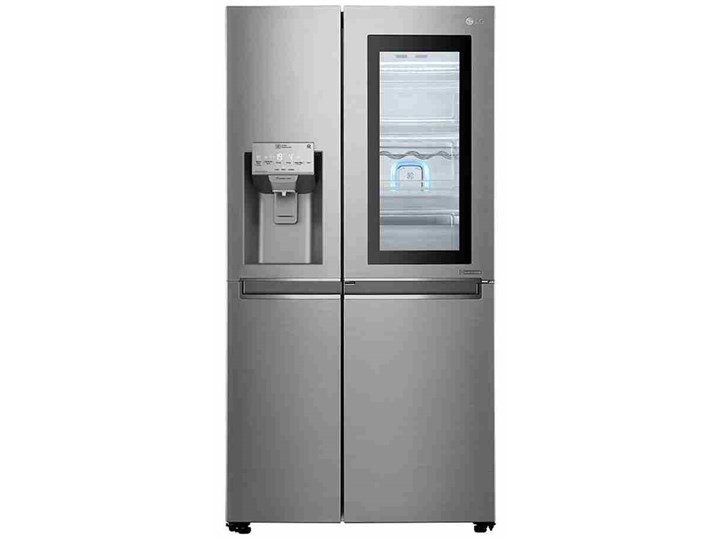Lodówka LG GSI960PZAZ Side by Side No frost 179cm Srebrna Podajnik wody Kostkarka Szerokość 91,2 cm Wysokość 179 cm Dwudrzwiowe Kolor Srebrny Kategoria Lodówki